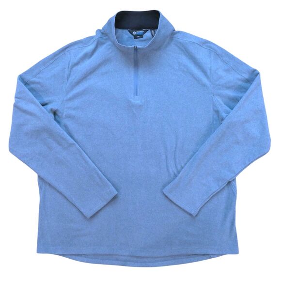 Mondetta XXL Slate Blue Pullover Mens Fleece Jacket 1/4 Zip Activewear Shacket - Picture 1 of 7